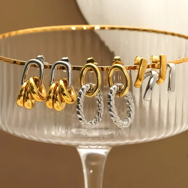 Boucles Entrelacées Or & Argent