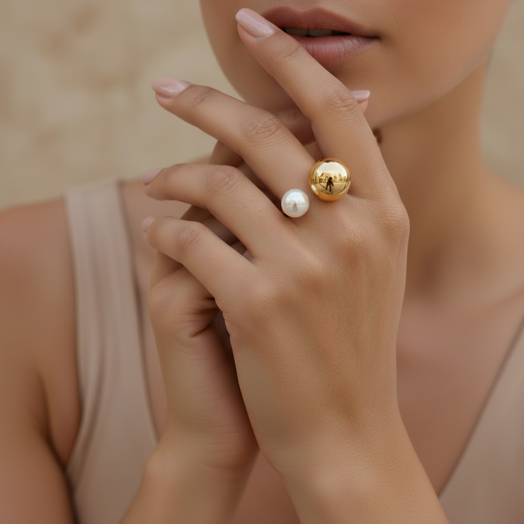 Bague avec débardeur couleur peau