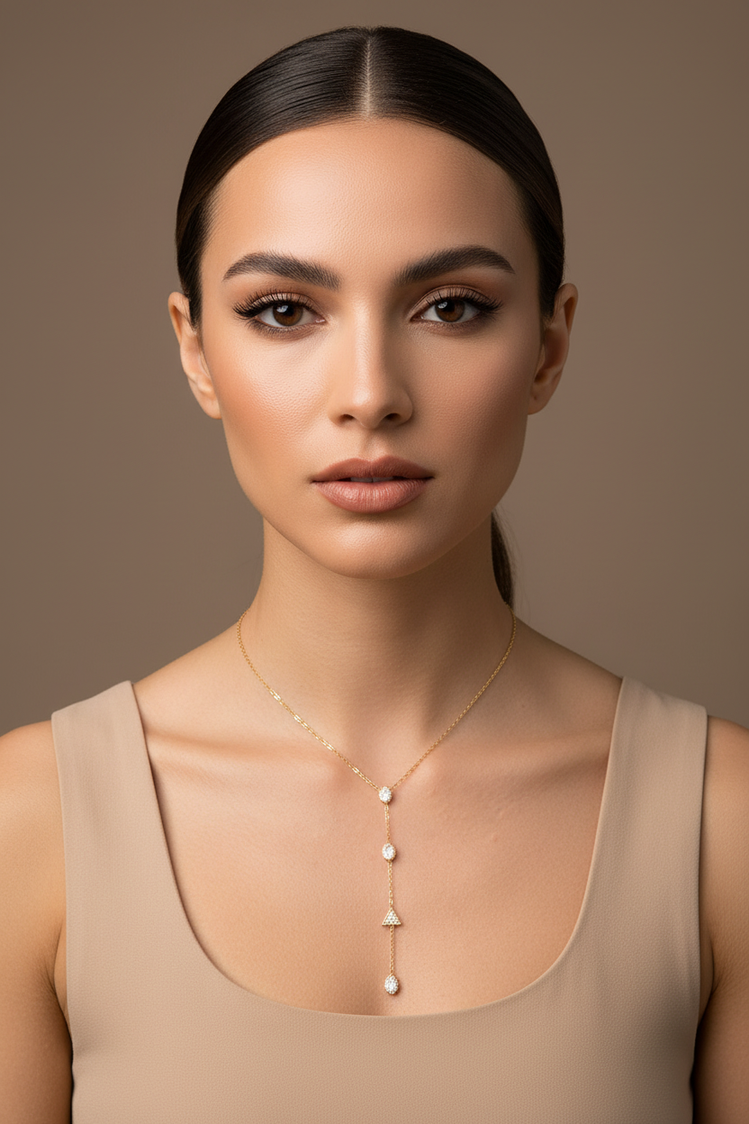 Collier avec débardeur beige nude