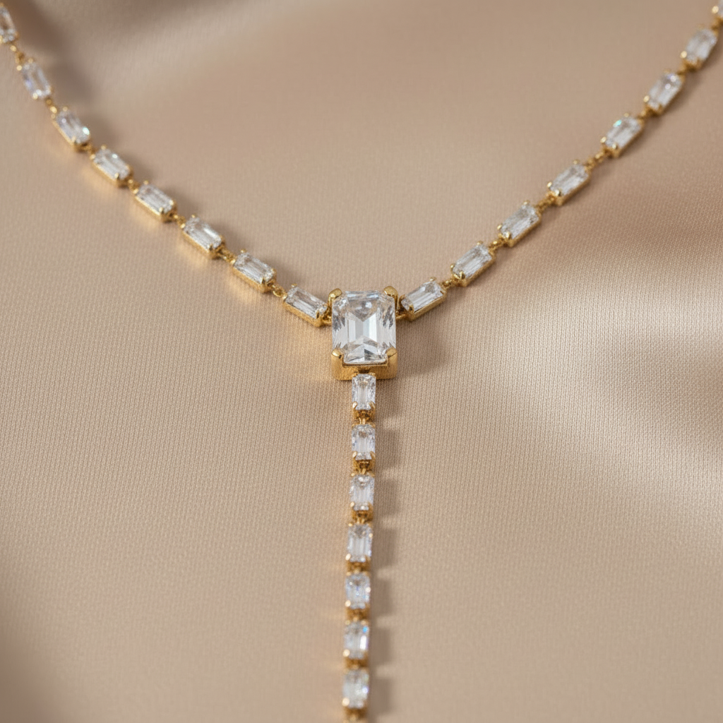Collier lariat sans reflets